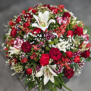 Coussin de fleurs Rouge
