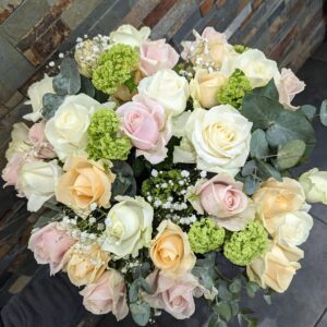 Bouquet de roses pastel