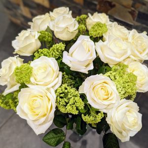 Bouquet roses blanches