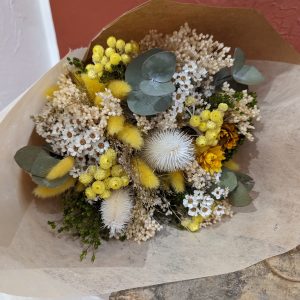 Bouquet de fleurs séchées Jaune